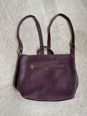 Portland Leather Goods Plum Small Tote Backpack